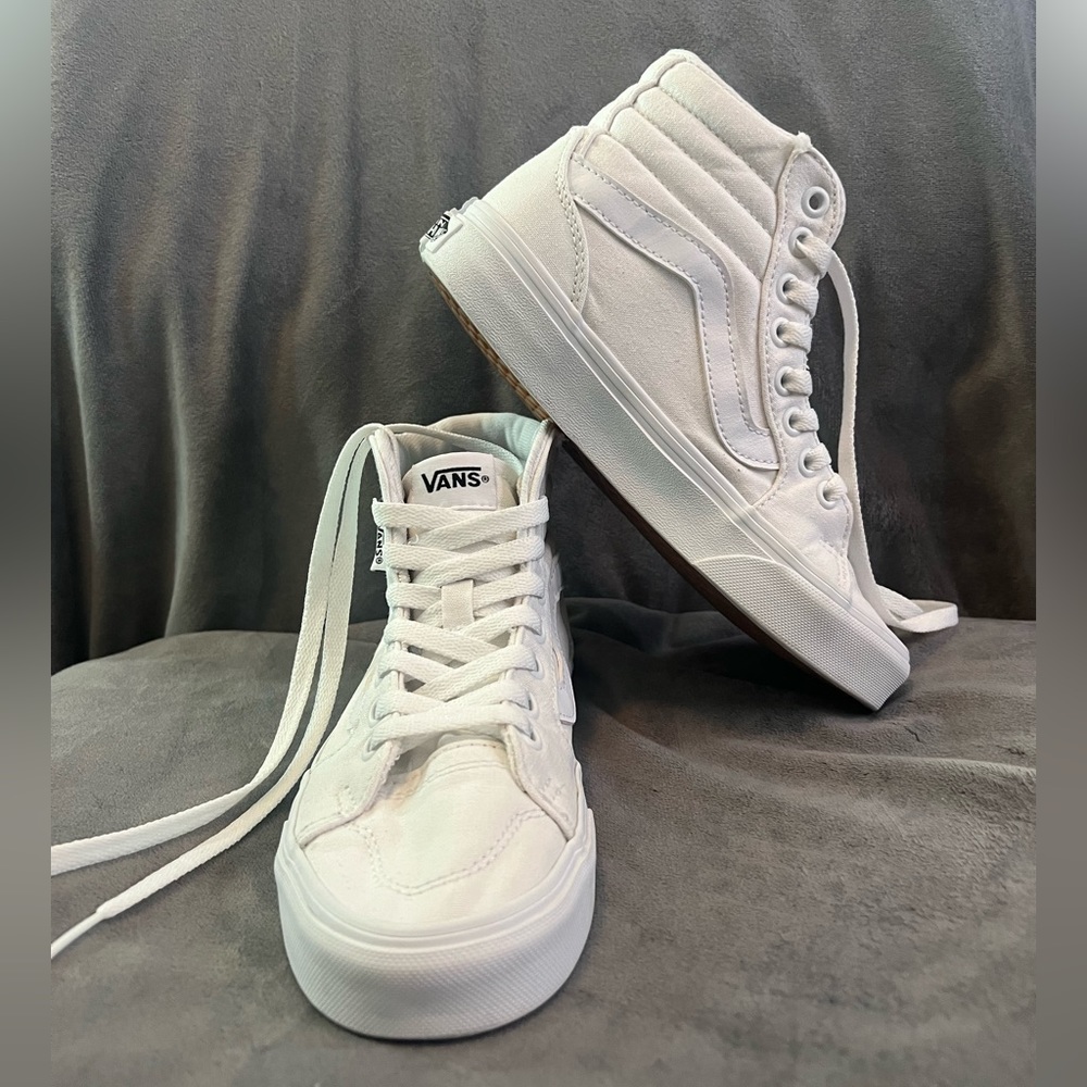 White high top VANS women’s 5